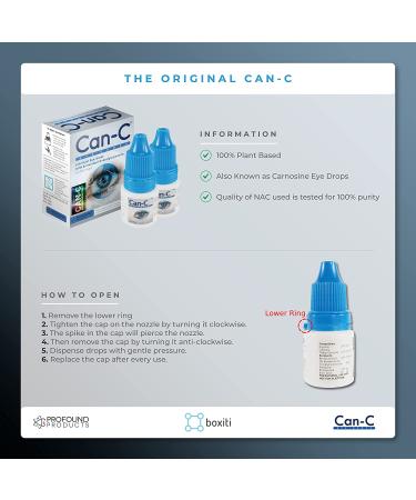 Can-C N.A.C. Eye Drops - 2 x 5ml Vials | Antioxidant Lubricant Eyedrops - Buy Online on GoSupps.com