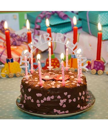 Araluky Glitter Happy Birthday Crown with Sash & Tiara - Pink | Women's Birthday Headband for Parties & Gifts - Buy Online on GoSupps.com