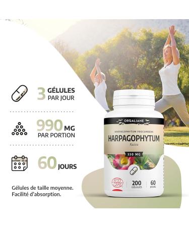 Organic Harpagophytum 330 mg - 200 capsules - Ecocert Certified - Orgaliane - Buy Online on GoSupps.com