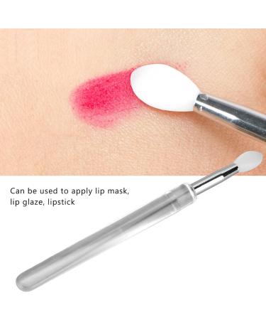 Lip Brush Silicone Reusable Lip Balm Double Sided Mini Lipstick Applicator Brushes for Lipstick Lip Glaze Eye Shadow ABS Tube Transparent - Buy Online on GoSupps.com