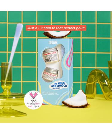 100% Natural Lip Scrub and Lip Mask Vegan Conditioning Coconut Lip Exfoliator and Cuticle Oil Set - Lip Therapy and Healthy Nails Clean Skincare - Buy Online on GoSupps.com