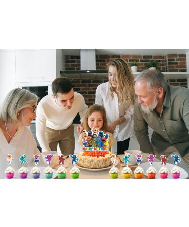 25 Pcs Cartoon Birthday Cake Toppers and Cupcake Toppers - Theme Party Decorations Supplies (zmj buou) - Buy Online on GoSupps.com