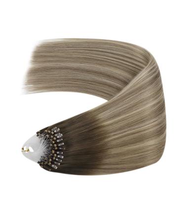 Youngsee Microring Extensions - Real Hair Balayage 50cm 1g - Braun & Blond Loop Hair Extensions | 50g/50s #3/8/22 - Buy Online on GoSupps.com