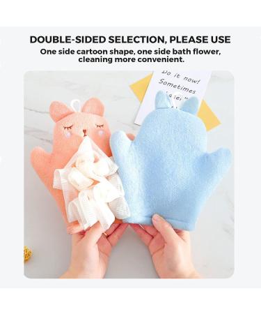 Kid Shower Brush Bath Scrubber Body Wash Towel - Comfortable Kid's Bath Towel Sponge Children's Body Wash Sponge for Gentle Cleansing Blue - Buy Online on GoSupps.com