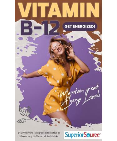 Superior Source Women's B Complex MicroLingual Tablets 60 Ct - B12 (1000 mcg) + B Vitamins for Stress, Heart & Immune Support - Non-GMO - Buy Online on GoSupps.com