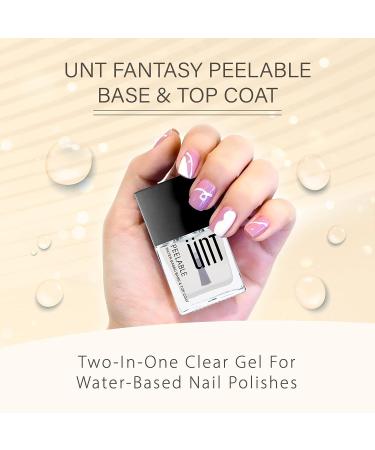 UNT Fantasy Peel Off Base & Top Coat - Toxic-Free 2-in-1 Quick Dry Nail Polish for Nail Art - Pregnancy-Safe & Kids-Friendly - Cruelty-Free Formula (0.3 Fl Oz) - Buy Online on GoSupps.com