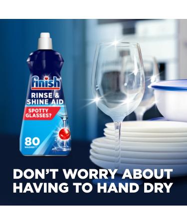 Finish Dishwasher Rinse & Shine Aid - Lemon - 400ml - For Drier Glasses and Spot Prevention - Buy Online on GoSupps.com