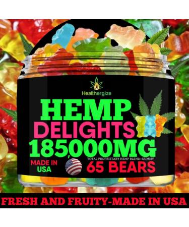 Hemp Gummies Bears Relax-Premium Hemp Gummy Bears, Fresh Fruity, Made in USA, Natural Hempoil Infused, Sleep, Back, Knees-65 Fresh Bears FRUITY BEARS - Buy Online on GoSupps.com