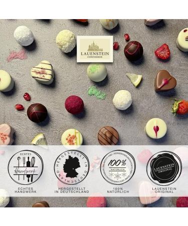  Lauenstein Confiserie Lauensteiner Treasure Box - 200 g of finest truffles and chocolates assorted 16 times with or without alcohol in an elegant wooden gift box - for birthday or just because - Buy Online on GoSupps.com