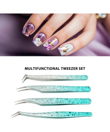 Pinchette Eyelash Extension Tweezers - Stainless Steel Fine Tip Tweezers for Nail Art | Galvanized Precision Tools for Men & Women - Buy Online on GoSupps.com