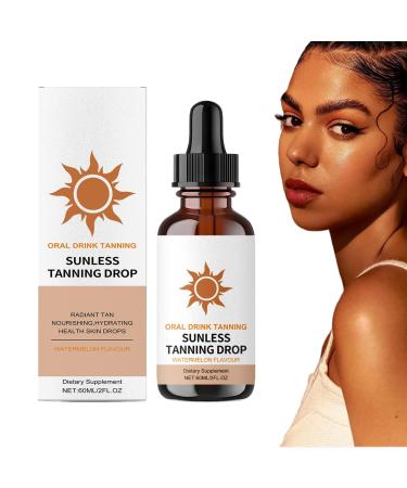 Tanning Drops 60ml Sunless Tanning OilFast Tanning Oil For Face And Body Daily Use For Women And Men Travel Vacation Home Outdoor