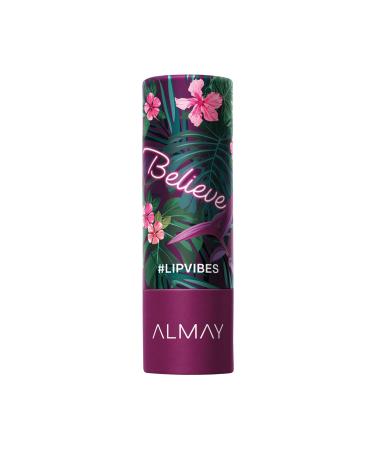 Lip Vibes Lipstick with Vitamin E Oil & Shea Butter by Almay  Matte Finish  Hypoallergenic  Believe  0.14 Oz