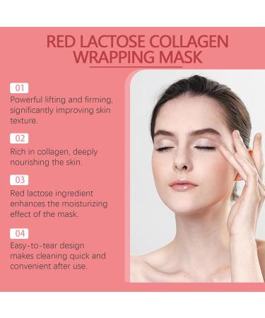 Collagen Wrapping Mask Peel Off Face Mask Red Lacto Collagen Peel Off Mask Reverse Hydrolyzed Collagen Mask Wrinkle Restoring Peel Off Mask Firming & Gloss Korean Skin Care for Face - Buy Online on GoSupps.com