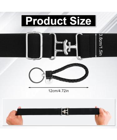 PEUTIER 1.5in Elastic Equestrian Belt & Keychain Horse Riding Belt with Surcingle Buckle Horse Bit Belt Comfortable Waist Belt Leather Key Strap for Equestrian Horseback Riding Sports - Buy Online on GoSupps.com