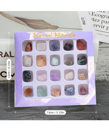 Obidodi 20 Gemstones Chakra Crystals Stone Set Natural Crystals and Gem Stones Set for Kids Crystals for Beginners Reiki Healers and Yoga Practioner Anxiety Relief Meditation Relaxation (01) - Buy Online on GoSupps.com