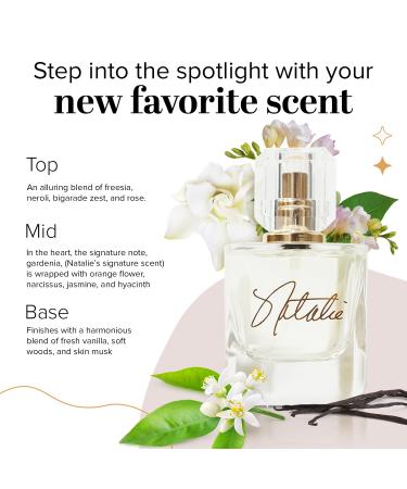 Natalie Fragrance Eau De Parfum - 50 ml I Fresh Floral Perfume with Freesia Neroli Bigarde Zest Rose Oil Vanilla & Gardenia Hand Crafted 18% Oil Concentration Long Lasting Perfumes for Women - Buy Online on GoSupps.com