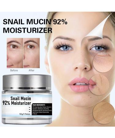 Snail Mucin 92% Moisturizer - Hydrating Face Gel Cream for Dry & Sensitive Skin - Advanced All-in-One Repair Cream - Buy Online on GoSupps.com