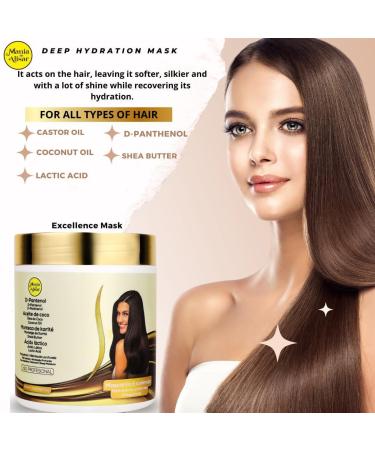 Deep Moisturizing Hair Mask with D-Panthenol Coconut Oil & Shea Butter | Vegan & Suitable for All Hair Types - 17 fl. oz / 500 gr - Buy Online on GoSupps.com