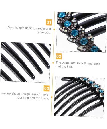 Ipetboom Issue Card Rhinestone Hair Combs Hair Fork Stick Comb Rhinestone Hair Stick Bridal Hair Comb Hair Accessories for Women Bun Diy Rhinestones Clips Women's Korean Version - Buy Online on GoSupps.com