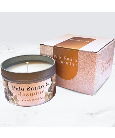 Chandelita Fragrance Candle - Palo Santo & Jasmine Aroma Therapy - Natural Essential Oils & Soy Wax Chakra Candle for Meditation & Cleansing - Buy Online on GoSupps.com