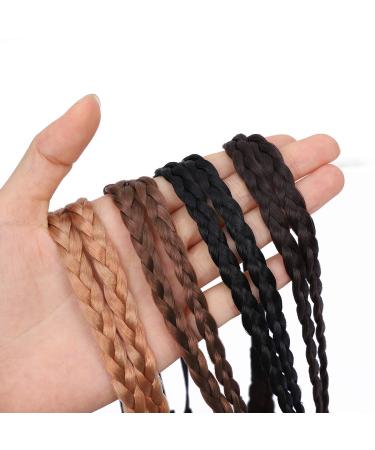 Lurrose Elastic Braided Headbands - Set of 4 | Double Twisted Hairbands for Women and Girls | Fashion Headwrap - Buy Online on GoSupps.com