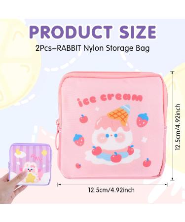 Simarro Tampon Storage Bag - 2 Piece Mini Period Pouch with Zipper for Women & Teens - Portable Pink & Purple Tampon Case - Buy Online on GoSupps.com