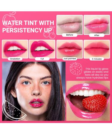 BINGBRUSH 4Pcs Bright Vivid Color Lip Tint Set - Long-wear Non-sticky Lightweight Stains - Liquid Lipstick Rouge Lip Gloss Gift Set - Buy Online on GoSupps.com