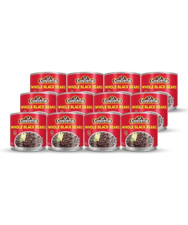 La Costena Black Whole Beans 12 x 400g Case/Mexican Frijoles Black Whole Beans Canned Cooked Beans (Pack of 12) - Buy Online on GoSupps.com