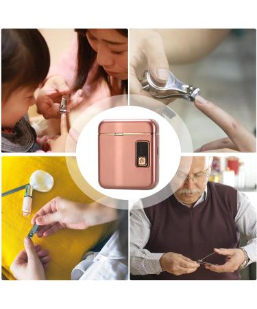 Huayeex Electric Nail Trimmer - 3 Modes Adjustable Safety Fingernail Trimmer | Quiet Electric Fingernail Clippers with Storage Light Electric Manicure Pedicure Tool for Home Rose Gold - Buy Online on GoSupps.com