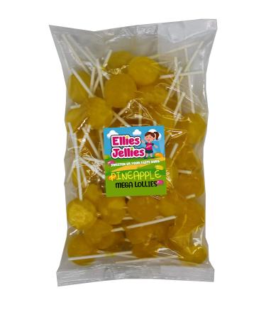 Ellies Jellies Pineapple Mega Lollies 1kg Bag