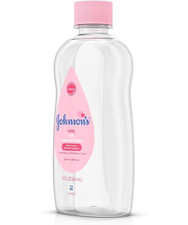 Johnson & Johnson Baby Oil 14 Fl Oz - Prevent Moisture Loss - Original Mineral Oil - Single Pack - Buy Online on GoSupps.com