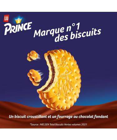 Prince de Lu Chocolat - Chocolate Flavor Filled Biscuit - Whole Wheat - Ideal for Snacks - Pack of 12 Packs of 300 g - Buy Online on GoSupps.com