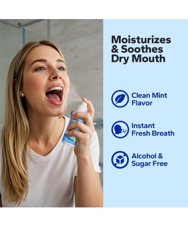 SmileShark Fresh Breath Spray (2 Pack) Mouth Moisturizer for Dry Mouth Long Lasting Mint Flavor 1.69 oz Travel Size Alcohol-Free & Sugar Free Natural Ingredients for Bad Breath Instant Fresh - Buy Online on GoSupps.com