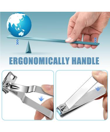 DR.MODE Nail Clipper Set for Men & Seniors - Stainless Steel Fingernail & Toenail Clippers with 360 Rotary Head and Nail File Storage Box - Buy Online on GoSupps.com
