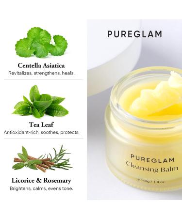 PureGlam Cleansing Balm - Travel Size Makeup Remover that Melts Makeup & SPF Gentle for All Skin Types - Buy Online on GoSupps.com