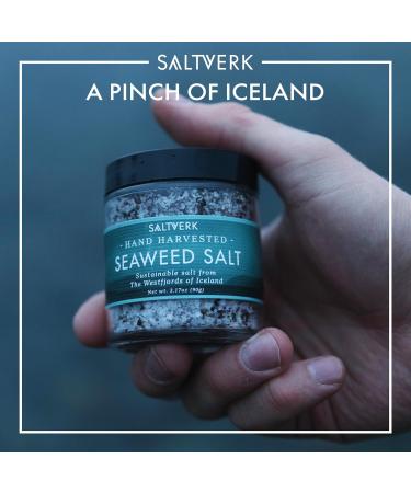 Saltverk Seaweed Sea Salt - 3.17 Ounces Jar - Hand Harvested Gourmet - Eco-Friendly - Buy Online on GoSupps.com