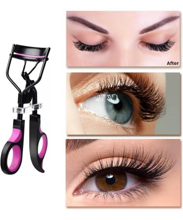 4 in 1 Eyelash Curler Kit for Long Lasting Curled Lashes - Black Metal Lash Curler with Eyebrow Comb and Lash Brush - Easy to Use Cosmetic Tool for Women and Girls - Buy Online on GoSupps.com