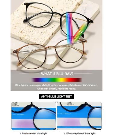 Koosufa Women's Progressive Multifocus Anti-Blue Light Reading Glasses - Stylish Metal Frame for Computer & Workplace Use - Buy Online on GoSupps.com