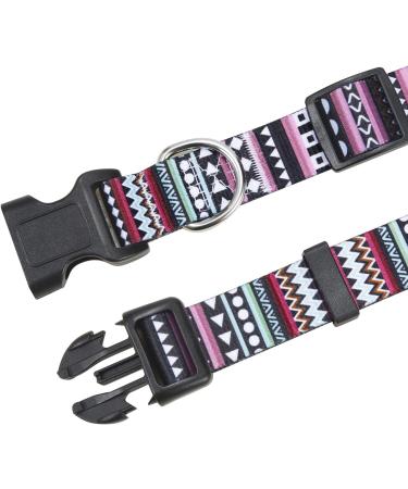 Mihqy Bohemian Purple Dog Collar - Adjustable Soft & Comfortable for Small Medium Large Dogs (XS: 20-30 cm Neck) - Floral & Geometric Design - Buy Online on GoSupps.com