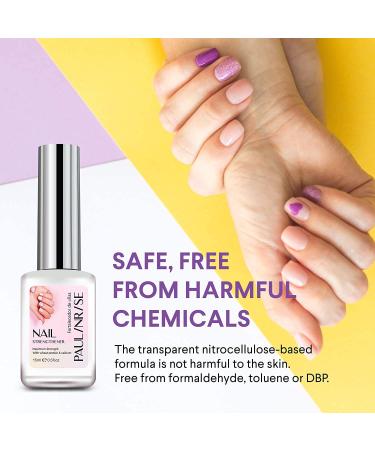 Paulinrise Nail Strengthener: Treat Weak & Damaged Nails, Promotes Growth - Top/Base Coat - Buy Online on GoSupps.com
