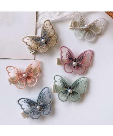 16 Colorful Butterfly Hair Clips Duckbill Hair Clips Playful Girl Hair Accessories Realistic Butterfly Hair Clips Clips That Don't Hurt Hair Clips That Don't Fade - Buy Online on GoSupps.com