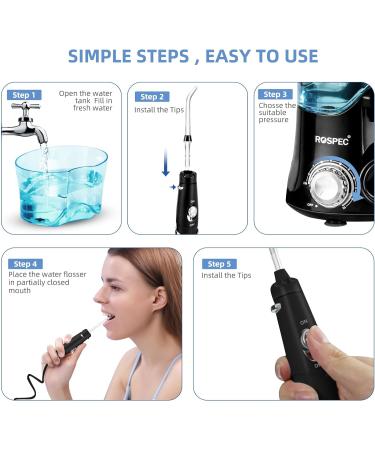 Water Flosser for Teeth - 600ML Professional Dental Flosser with 10 Modes & Nozzles | Electric Oral Care for Health & Whitening - Buy Now - Buy Online on GoSupps.com