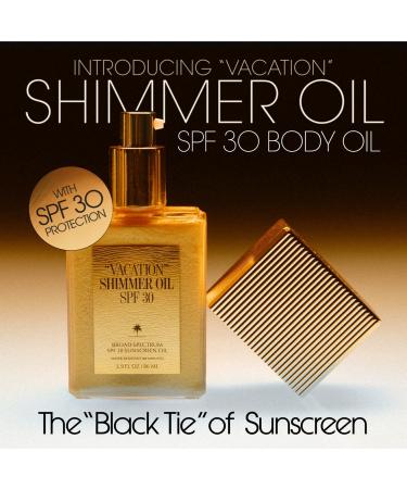VACATION Shimmer Oil SPF 30 - Broad Spectrum Shimmer Sunscreen Body Oil Water Resistant 2.9 Fl. Oz | Shop Internationally - Buy Online on GoSupps.com