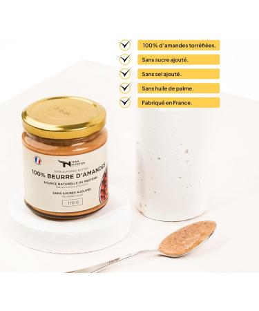 ALMOND BUTTER 100% NATURAL GOOD FATTY ACIDS | No Additives or GMOs | Source of Energy & Essential Nutrients | Ideal for Sports - Buy Online on GoSupps.com