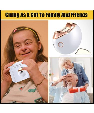 Rechargeable Automatic Electric Nail Clipper for Safe Fingernail Trimming - Ideal Gift for Caregivers and Elderly - White - Buy Online on GoSupps.com
