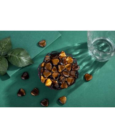 XIANNVXI Tigers Eye Crystal Heart Stones Set - 15 Pcs Natural Reiki Healing Gemstones - Buy Online on GoSupps.com
