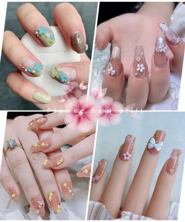 Kalolary 3D Flower Rhinestone Nail Charms - Nail Art Stud Decorations for Women & Girls - Buy Online on GoSupps.com
