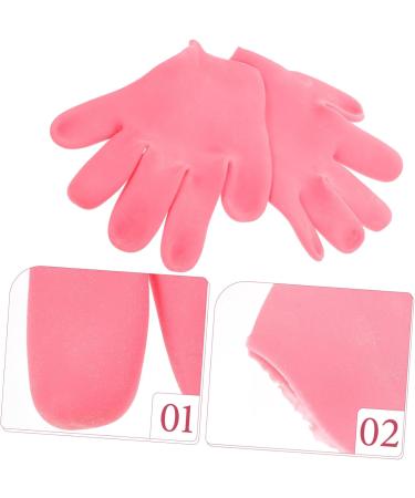 Beavorty 2 Pairs Moisturizing Gloves Lotion Mittens Gloves for Dry Hand Dry Hand Gloves Hand Gloves Moisturizing Overnight Silicone Gloves Pink Heel Miss Moisturizing Socks - Buy Online on GoSupps.com