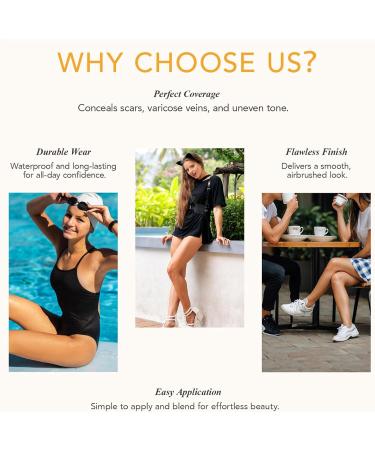 Waterproof Leg Makeup Body and Leg Makeup Leg Scar Covering Makeup 118ml No Transfer Easy to Use Leg Makeup and Body Primer 2 - Buy Online on GoSupps.com