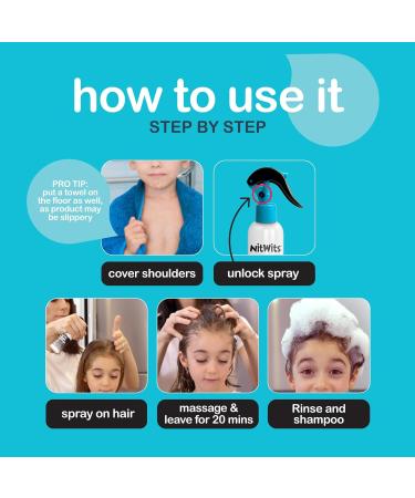 NitWits All-in-One Head Lice Treatment Spray - Kills Nits & Eggs | 120ml Lice Spray & Nit Comb - Fast & Effective International Shipping - Buy Online on GoSupps.com